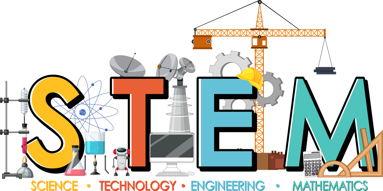 STEM Education Logo Banner on White Background